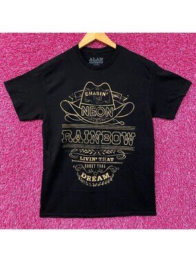 Alan Jackson Chasin That Neon Rainbow Graphic T-Shirt Medium